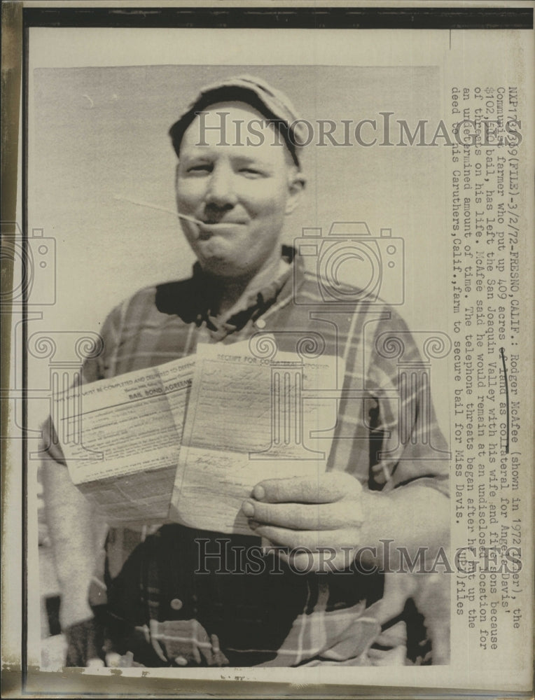 1972 Press Photo Rodger McAfee the Communist - RSH38263 - Historic Images