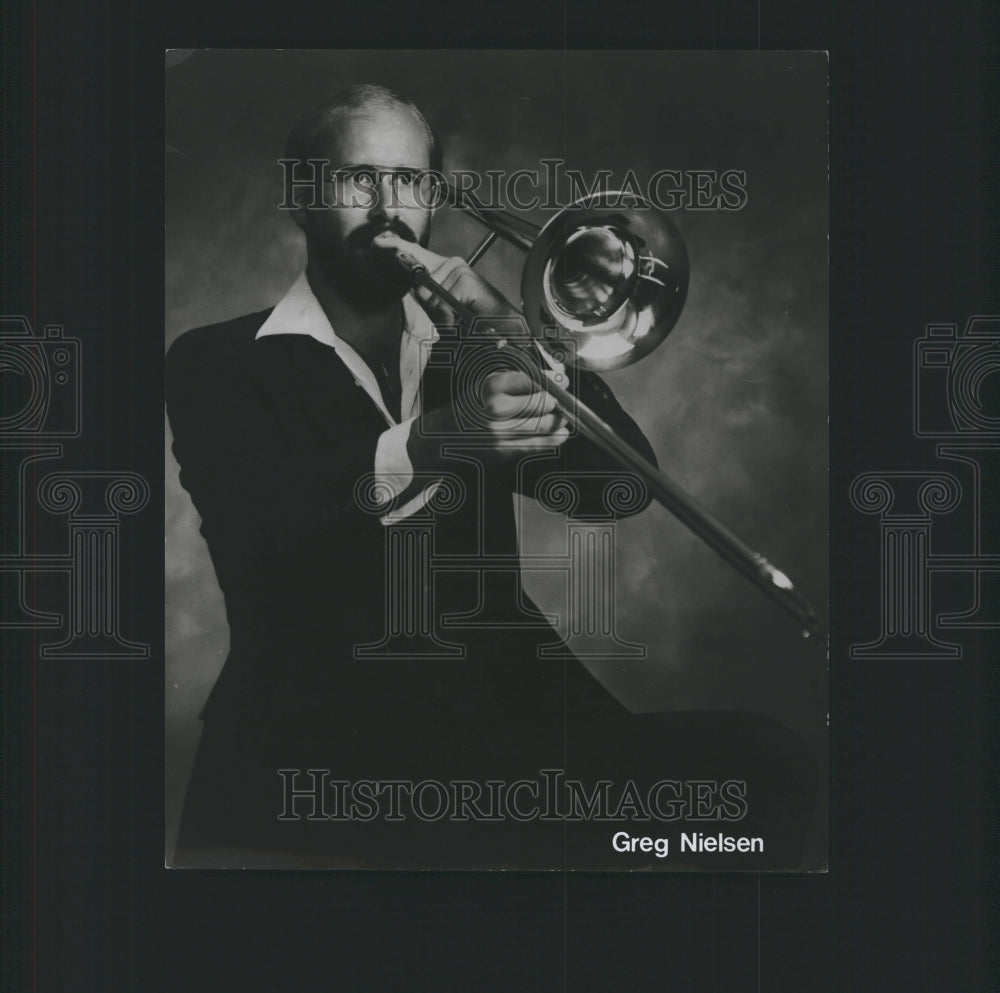 1987 Press Photo Greg Nielsen Native Brass Musician. - RSH38287 - Historic Images