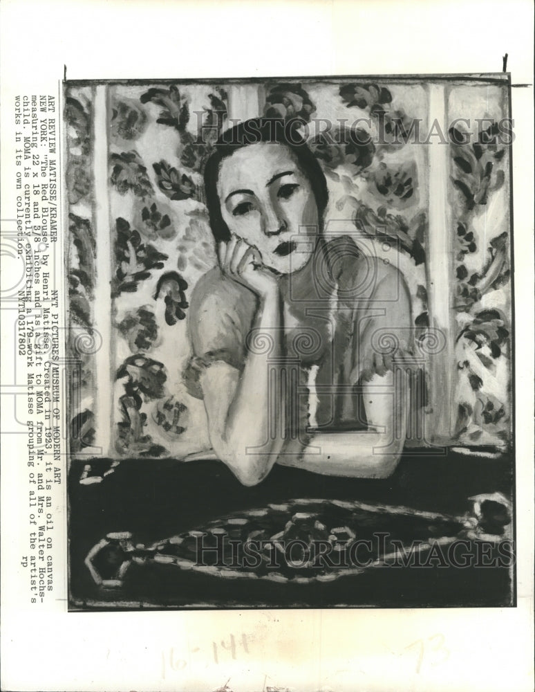 Press Photo "The Red Blouse" by Henry Matisse - Historic Images
