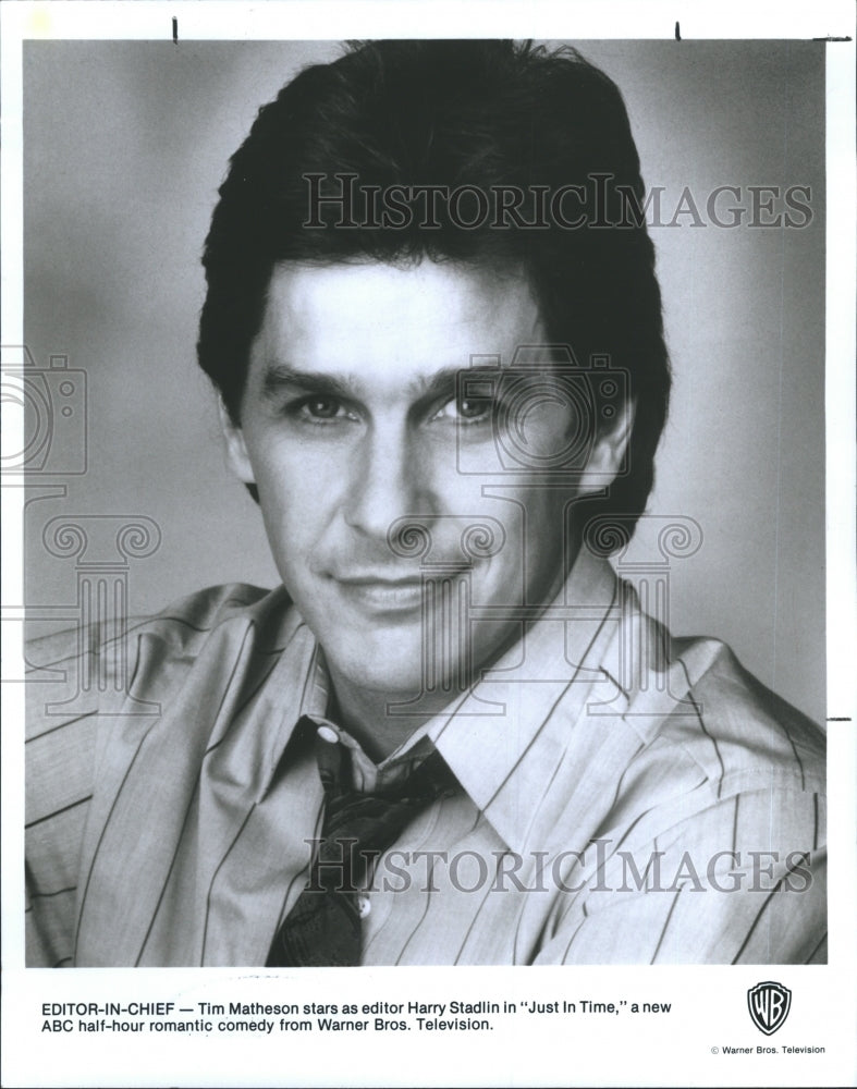 1989 Press Photo Tim Matheson stars in &quot;Just in Time&quot;, an ABC romantic comedy - Historic Images