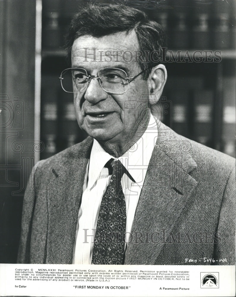 Press Photo Walter Matthau in "First Monday in October" - RSH38589 - Historic Images