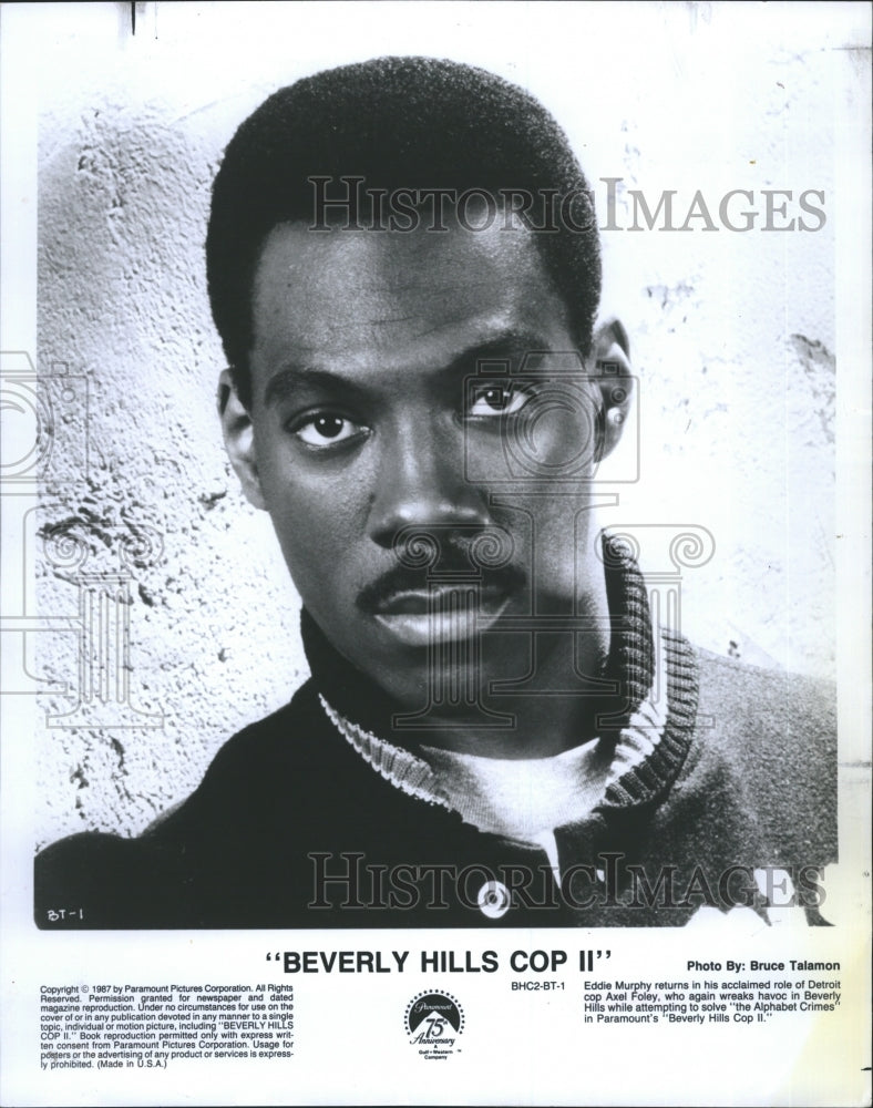 1987 Press Photo Eddie Murphy Beverly Hills Cop II - RSH38677 - Historic Images