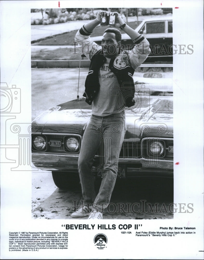 1987 Press Photo Eddie Murphy in Paramount's "Beverly Hills Cop II" - RSH38691 - Historic Images