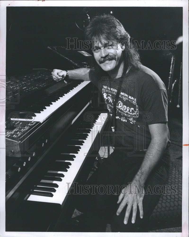 1983 Press Photo David Muse Firefall Keyboard Musician - Historic Images