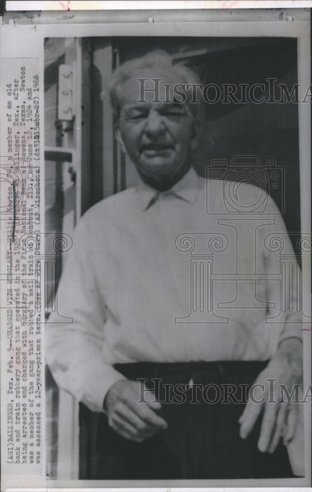 1968 Willie Newton, member of an old bank and train robbery gang.-Historic Images