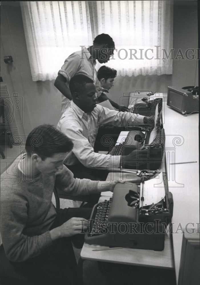 1967 People Taking Typing Classes - Historic Images