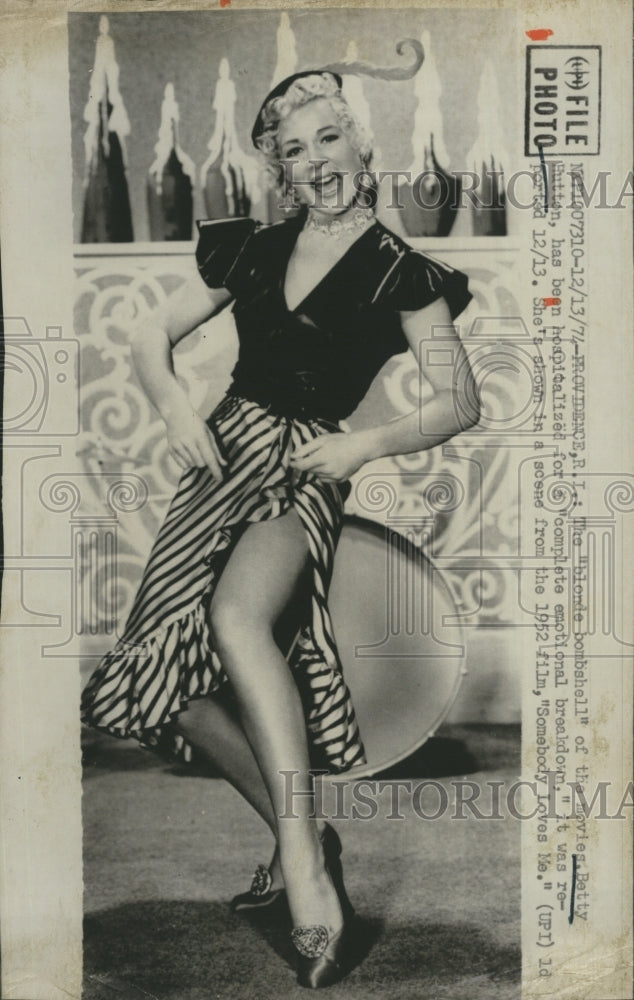 1974 Press Photo Betty Hutton in 1952 film "Somebody Loves Me" - Historic Images
