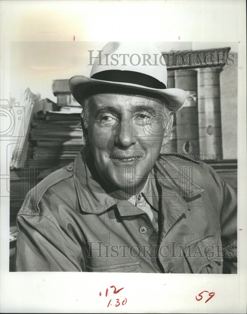 1966 Press Photo Veteran Actor Wilfred Hyde-White in "Wind Fever" - Historic Images