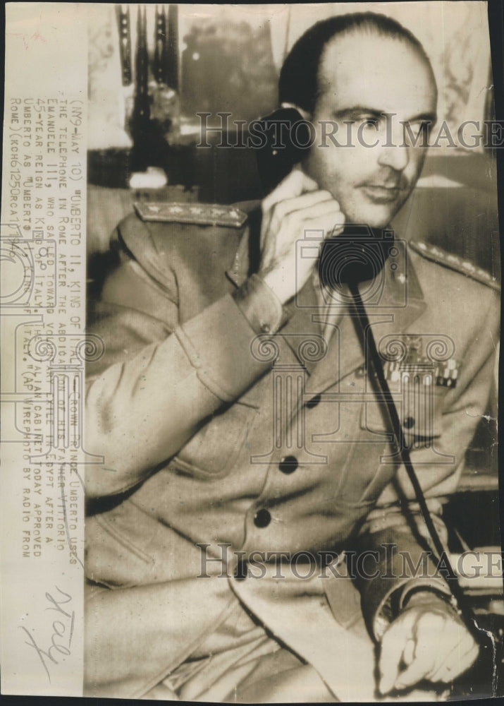 1948 Press Photo Umberto II, King of Italy - Historic Images
