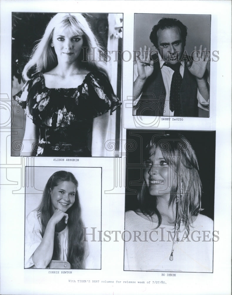 1960 Press Photo Connie Newton Eight Enough Bo Derek Danny DeVito Alison Angrim - Historic Images
