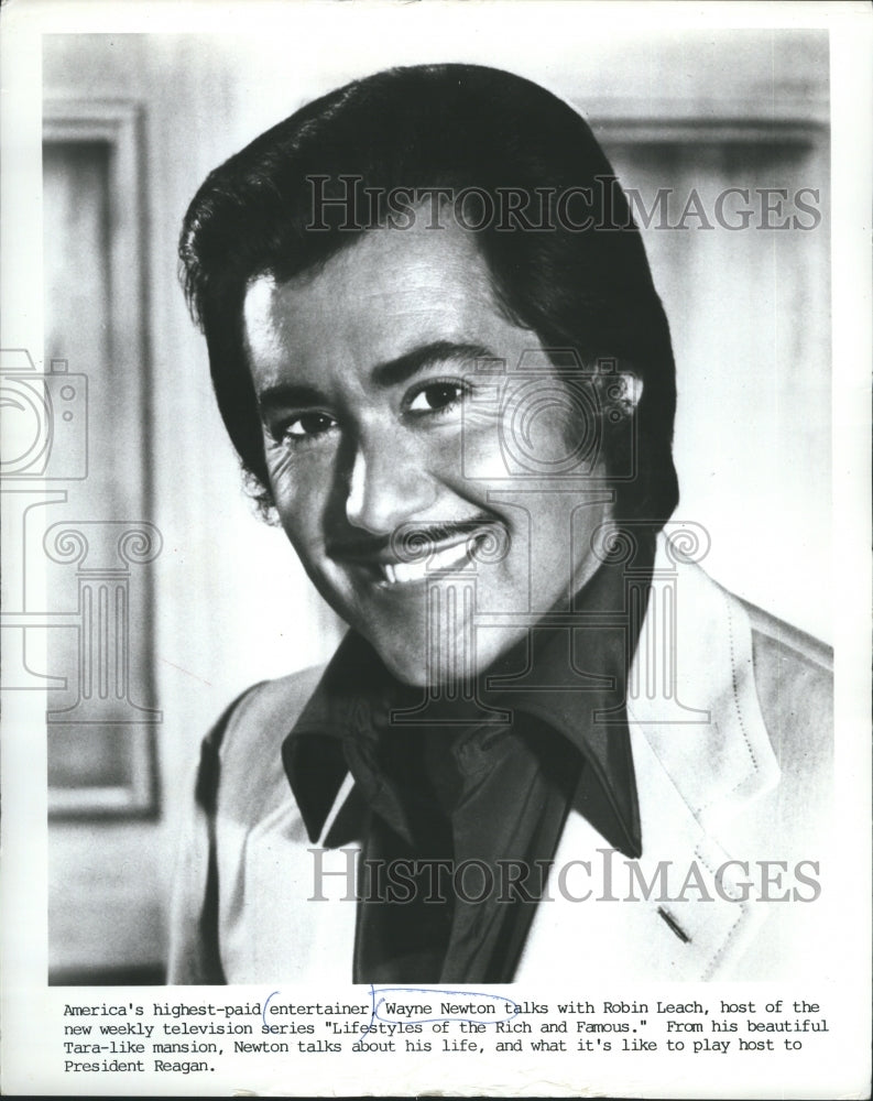 1984 Press Photo Wayne Newton American singer and entertainer based in Las Vegas - Historic Images