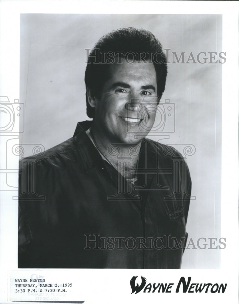 1995 Press Photo Wayne Newton American singer and entertainer based in Las Vegas - Historic Images