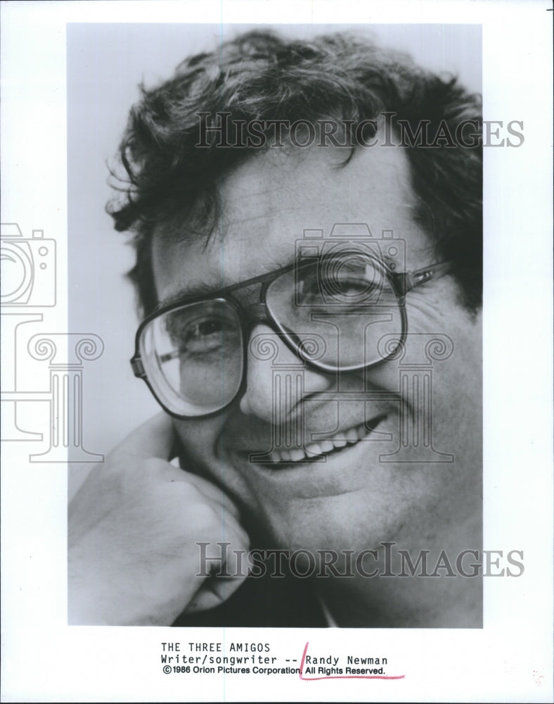 1986 Press Photo Singer-Songwriter Randy Newman &quot;The Three Amigos&quot; - RSH39631 - Historic Images