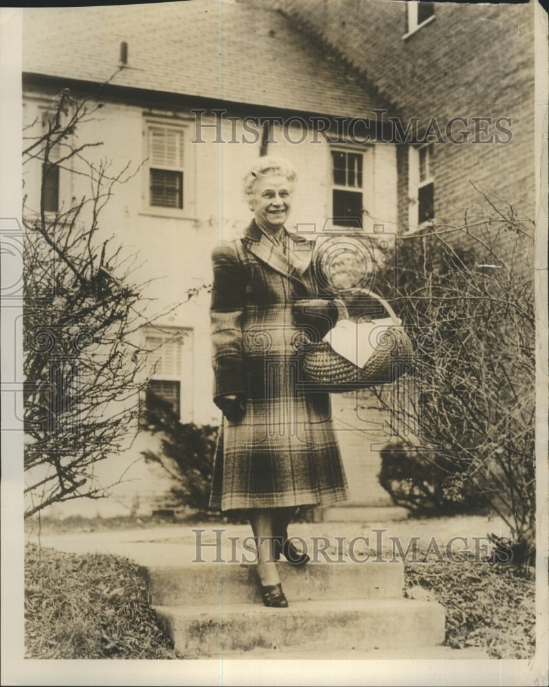 1950 Press Photo Henrietta Nesbitt White House Housekeeper President Roosevelt - Historic Images