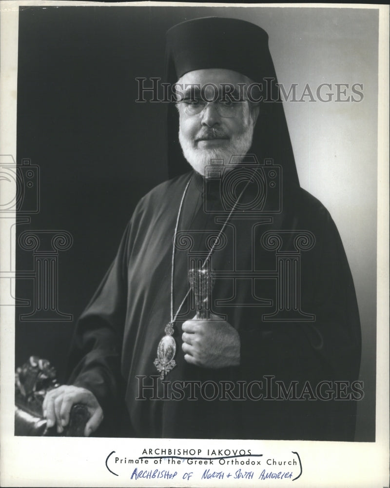 1975 Press Photo Archbishop Iakovos as Archbishop of North and South America - Historic Images