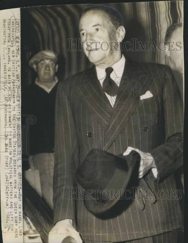 1946 Press Photo Lord Inverchapel British Ambassador. - RSH39909 - Historic Images