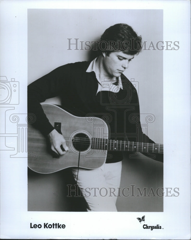 1978 Press Photo Early Singer-Songwriter Leo Kottke with Guitar - RSH39951 - Historic Images