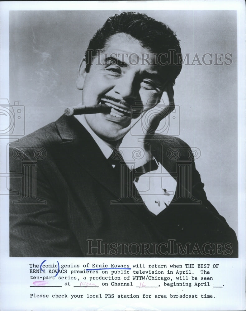 Press Photo Ernie Kovacs American comedian and actor. - RSH40003 - Historic Images