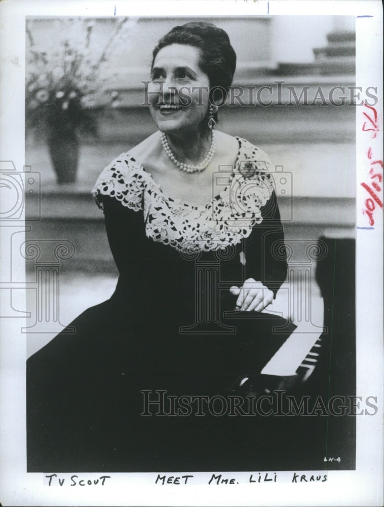1969 Press Photo Hungarian Pianist Lili Krauss on "Camera Three" - Historic Images