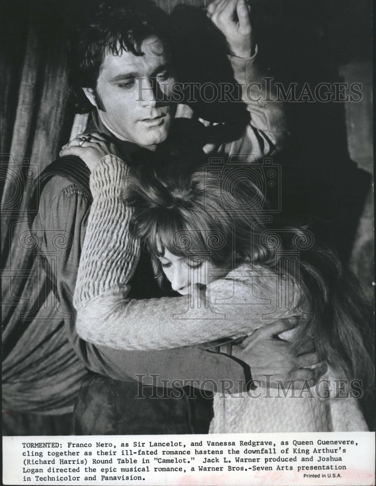 1968 Press Photo Franco Nero Italian Nero Italian Actor star as Lancelot. - Historic Images