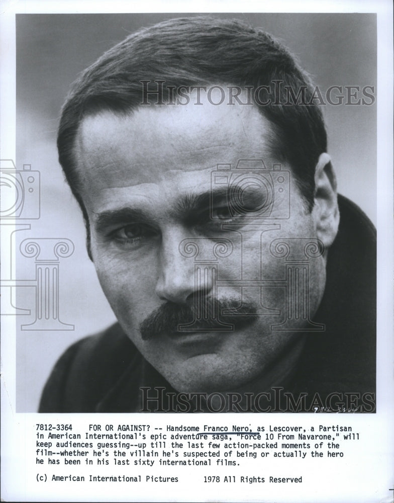 1978 Press Photo Franco Nero Italian Actor. - Historic Images