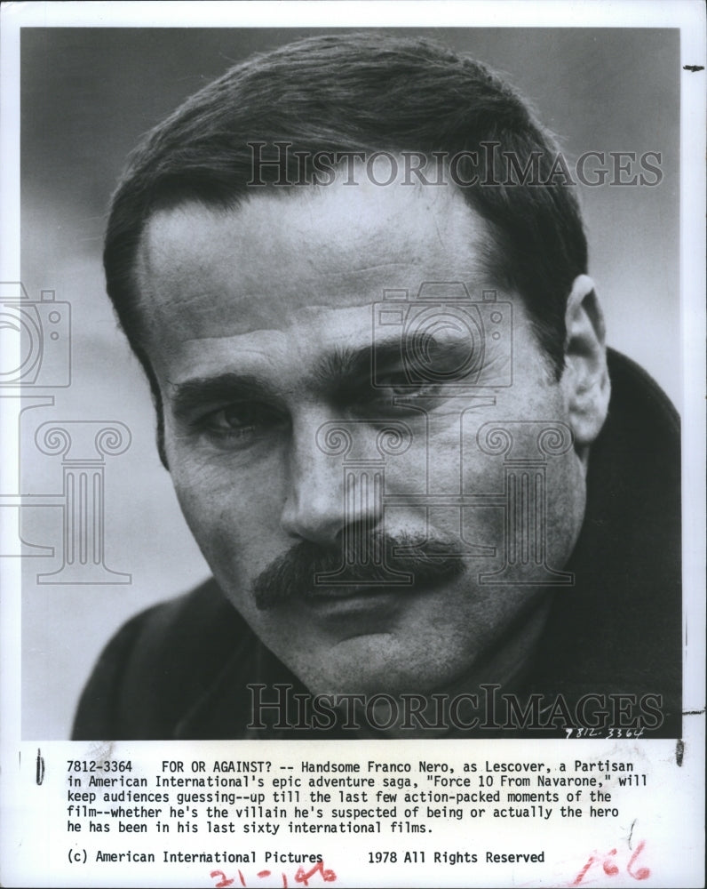 1978 Press Photo Franco Nero the man in the picture - Historic Images