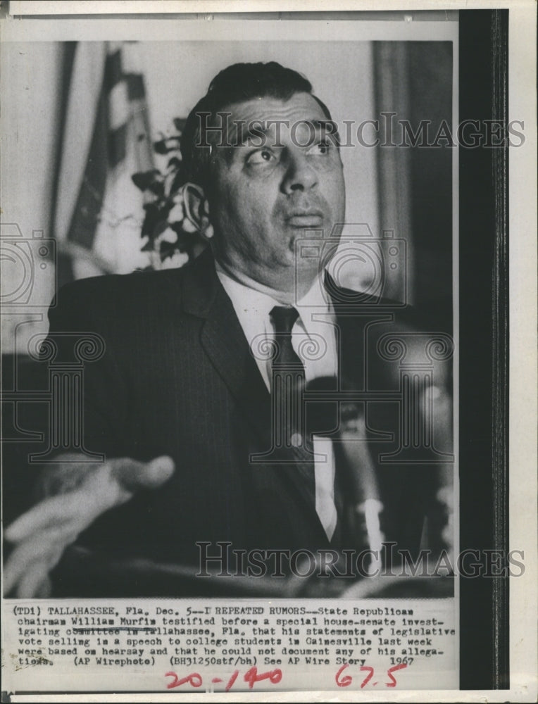 1969 Press Photo State Republican chairman William Murfin - Historic Images