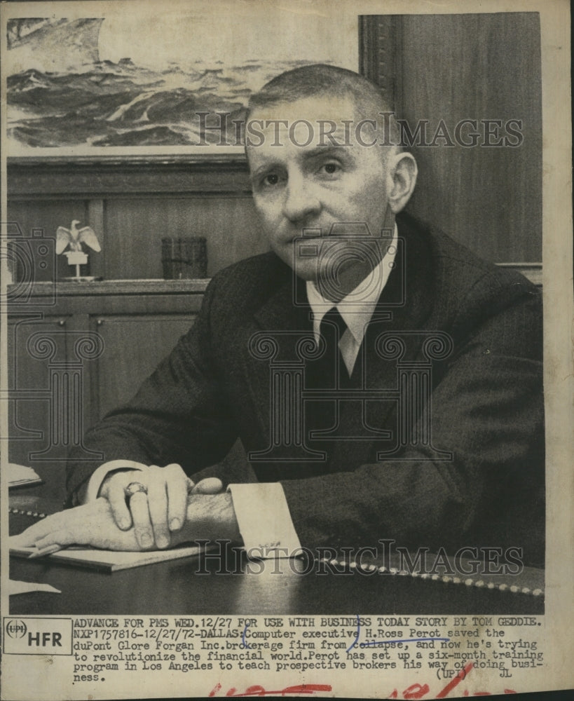 1972 Press Photo H.Ross Perot - Historic Images