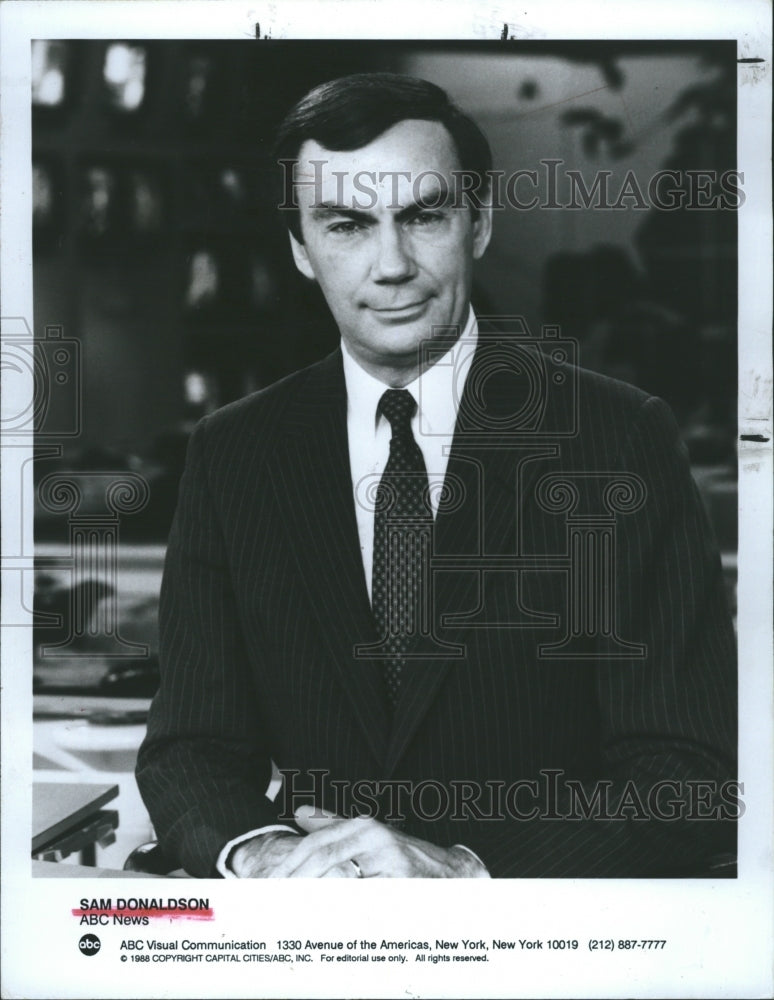 1989 Press Photo ABC&#39;s Sam Donaldson - RSH40521 - Historic Images