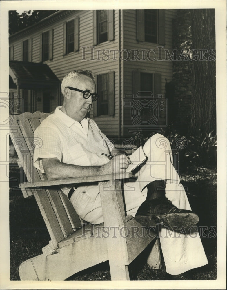 1960 Press Photo Ovid Williams Pierce author of &quot;On a Lonesome Porch.&quot; - Historic Images