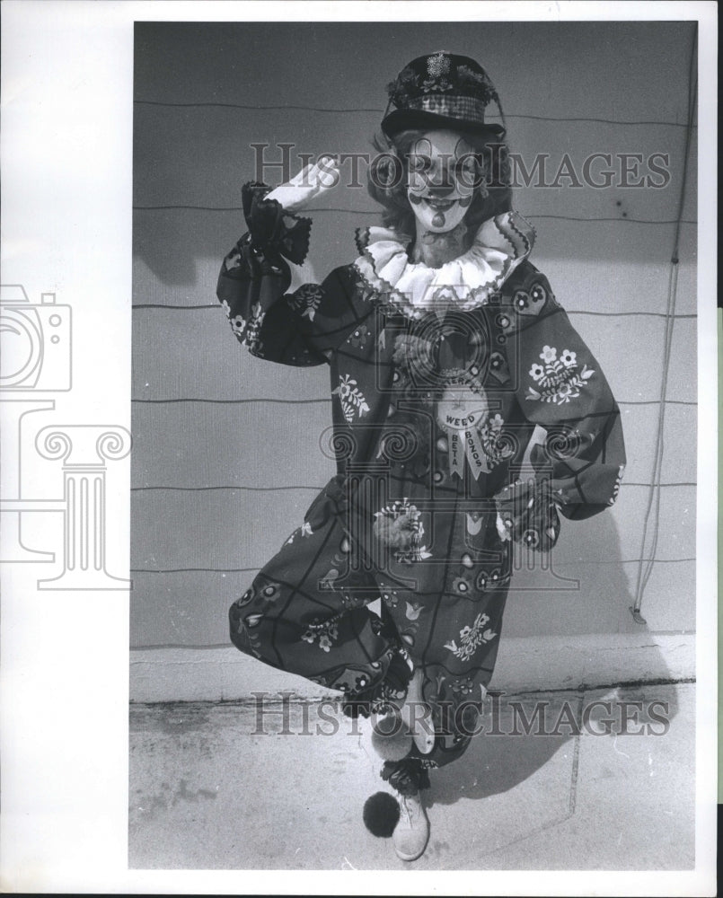 1977 Press Photo Karen Pierce Circus Clown. - RSH40751 - Historic Images