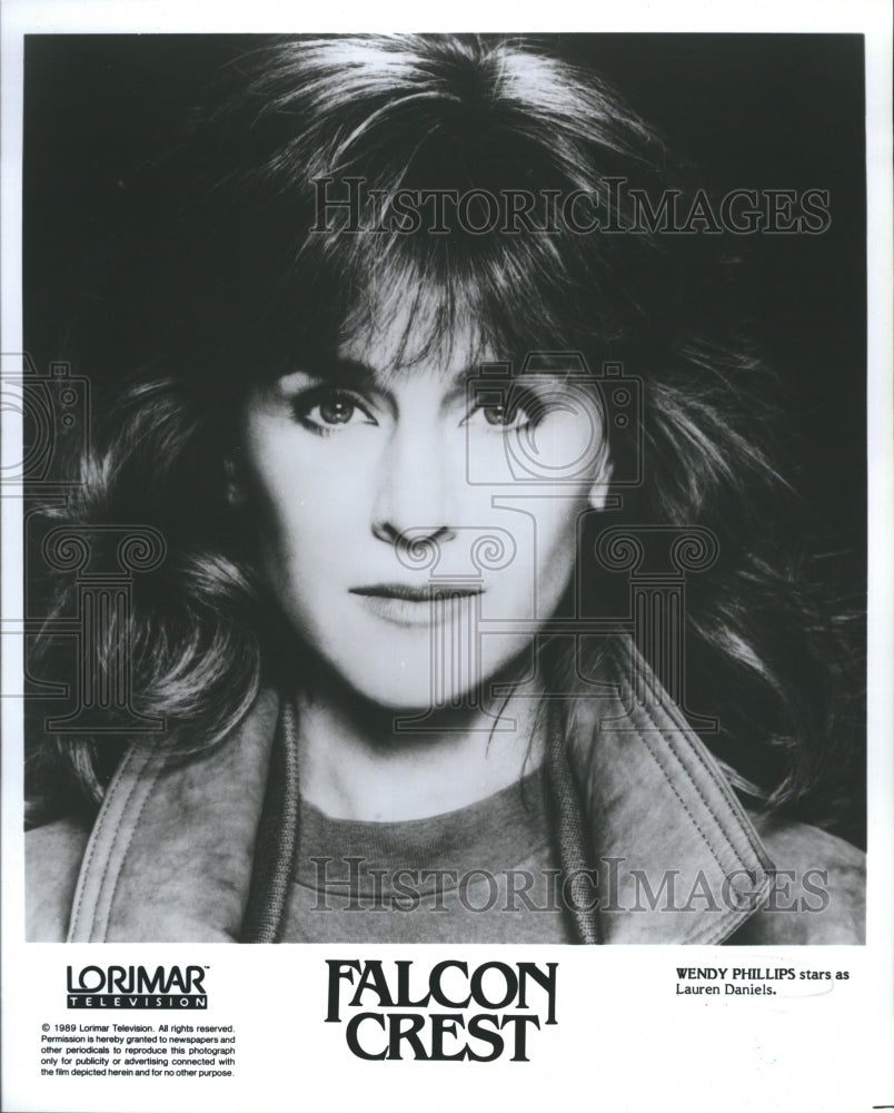 1989 Press Photo Wendy Phillips in &quot;Falcon Crest&quot; - RSH40909 - Historic Images