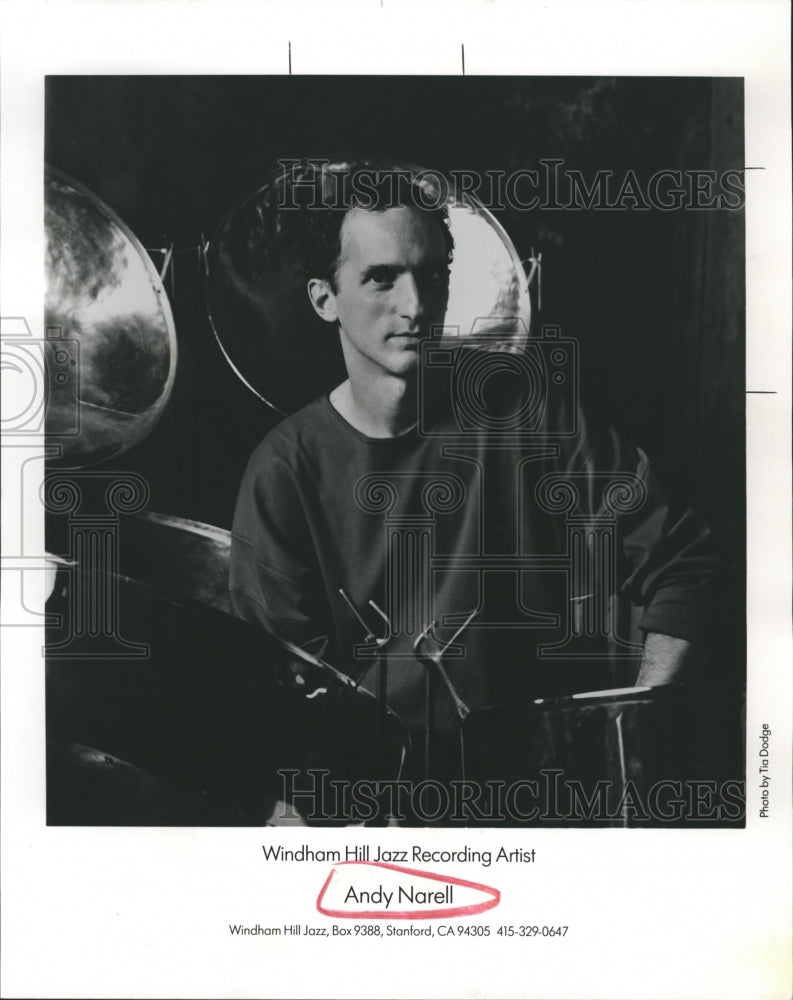 1987 Press Photo Andy Narell  musician and composer specialized in the steelpan. - Historic Images