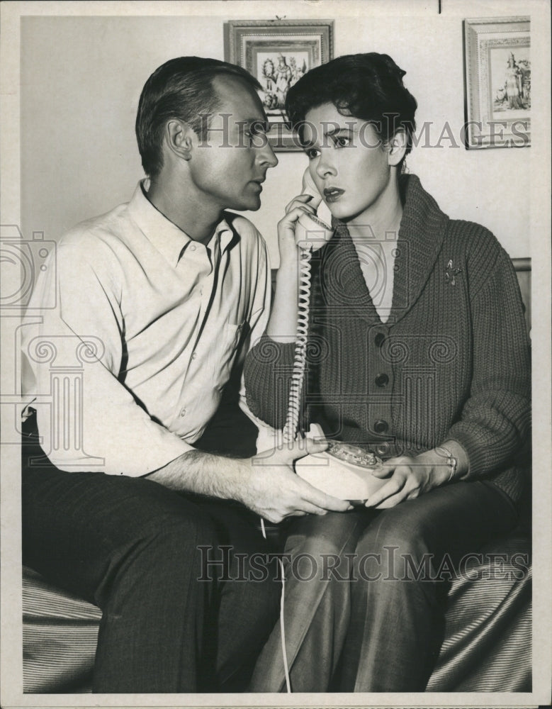 1964 Nick Adams &amp; Elinor Donohue in&quot;A Voice on the Phone&quot; - Historic Images