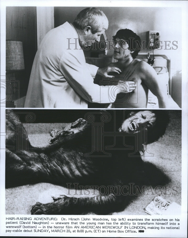 1981 John Woodvine &amp; David Naughton in &quot;An American Werewolf In - Historic Images