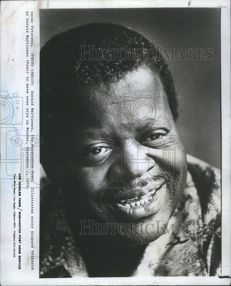 1985 Oscar Peterso, pianist.  - Historic Images