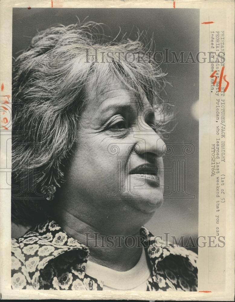 1976 Feminist Betty Friedan - Historic Images