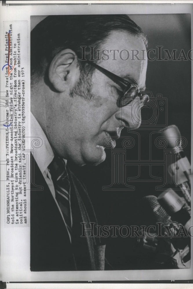 1973 Fred Friendly,CBS president. - Historic Images