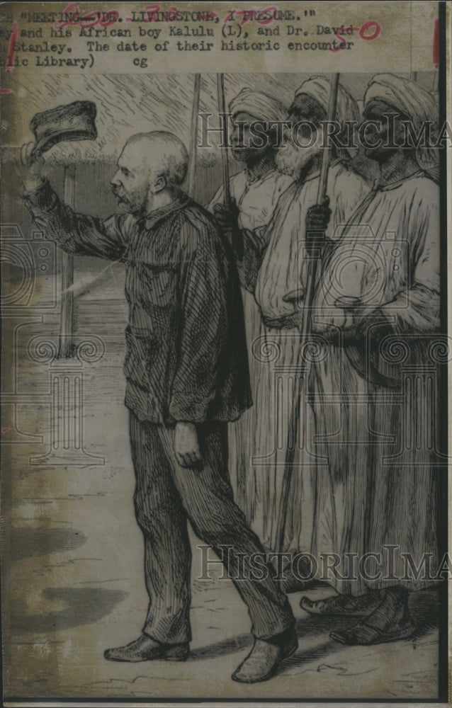 1971 Explorer David Livingstone Meets Henry Morton Stanley & Kalulu - Historic Images