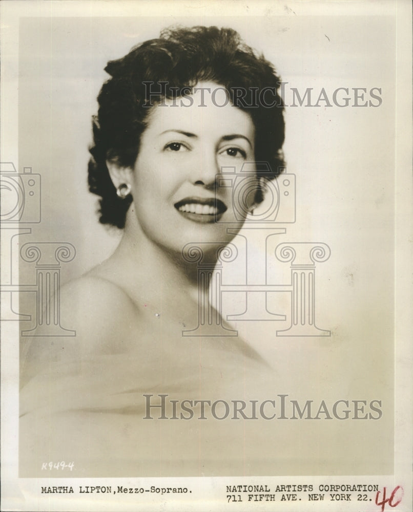 1959 Martha Lipton Mezzo-Soprano - Historic Images