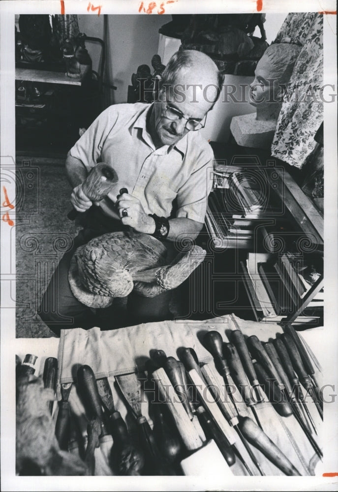 Press Photo Nelson B.Fox, sculptor - Historic Images