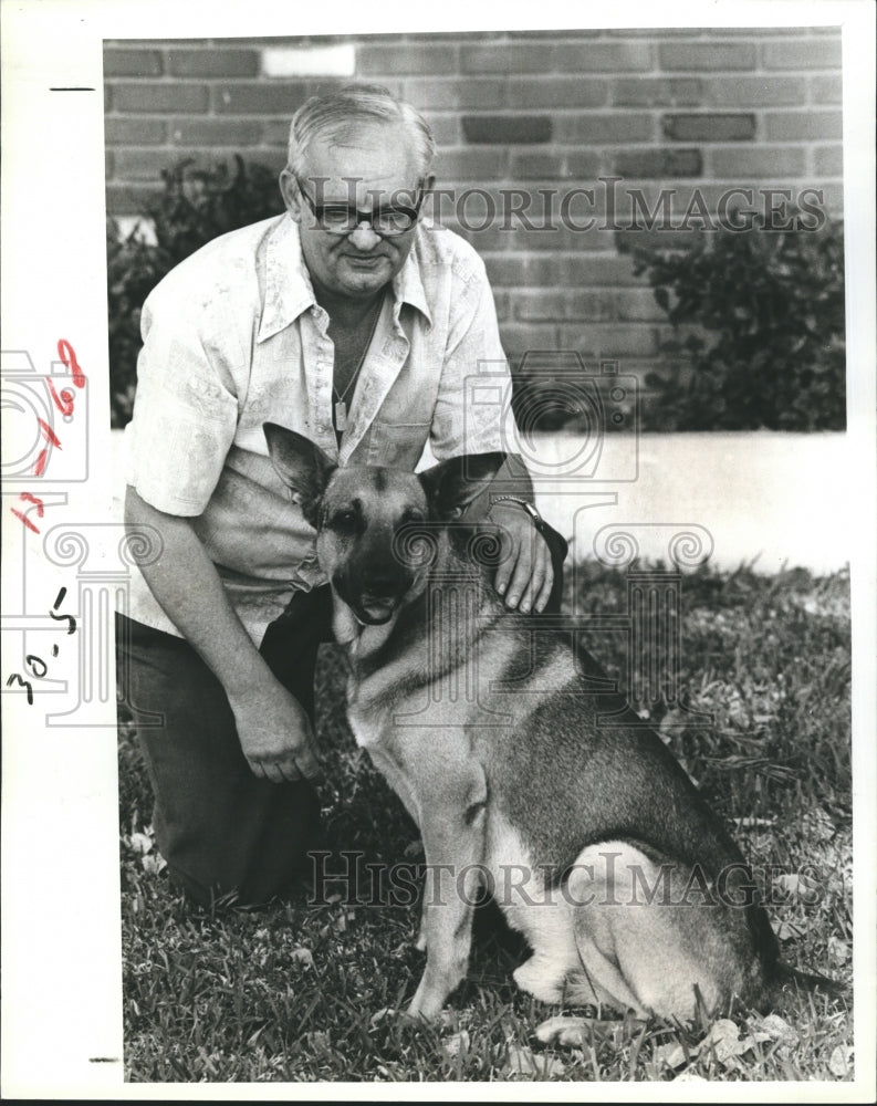 1979 Philip Price and his dog Turkey.  - Historic Images