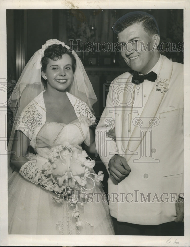 1953 Mr & Mrs Frederick Allen Rockwell, Newlyweds - Historic Images