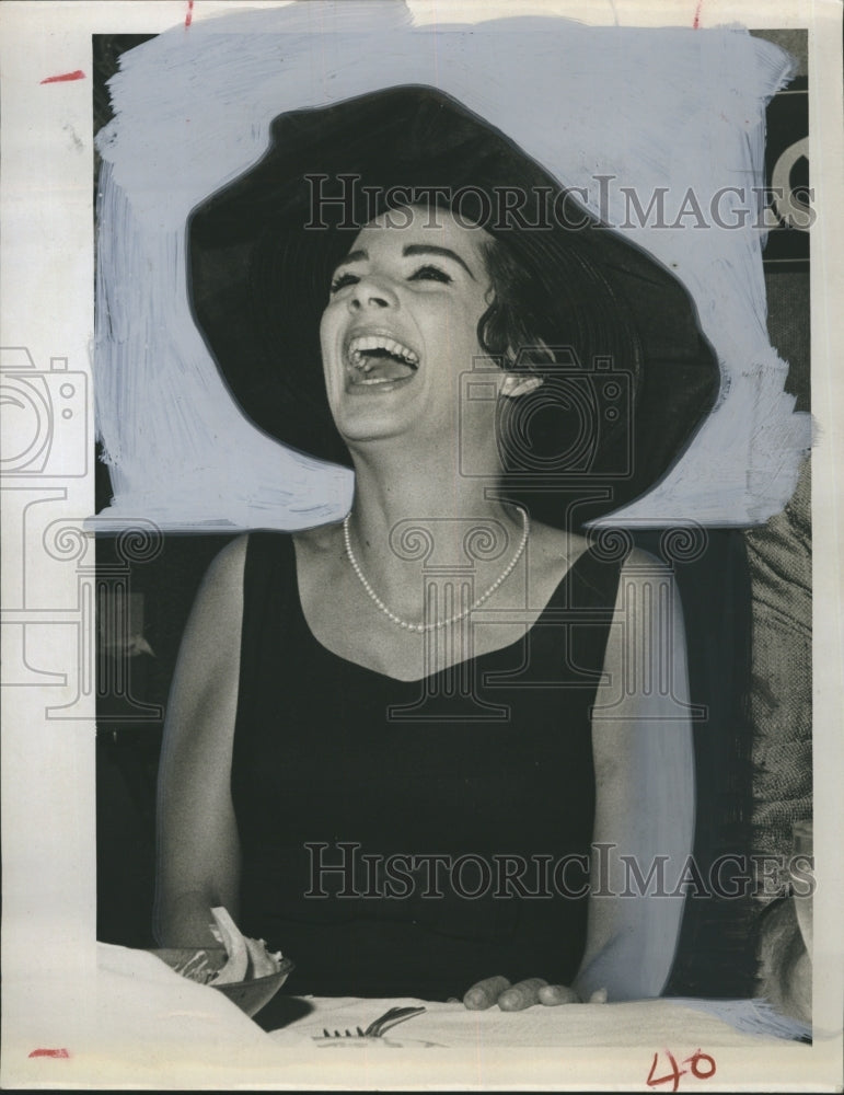 1958 Ziva Rodann Finds Conversation Funny  - Historic Images