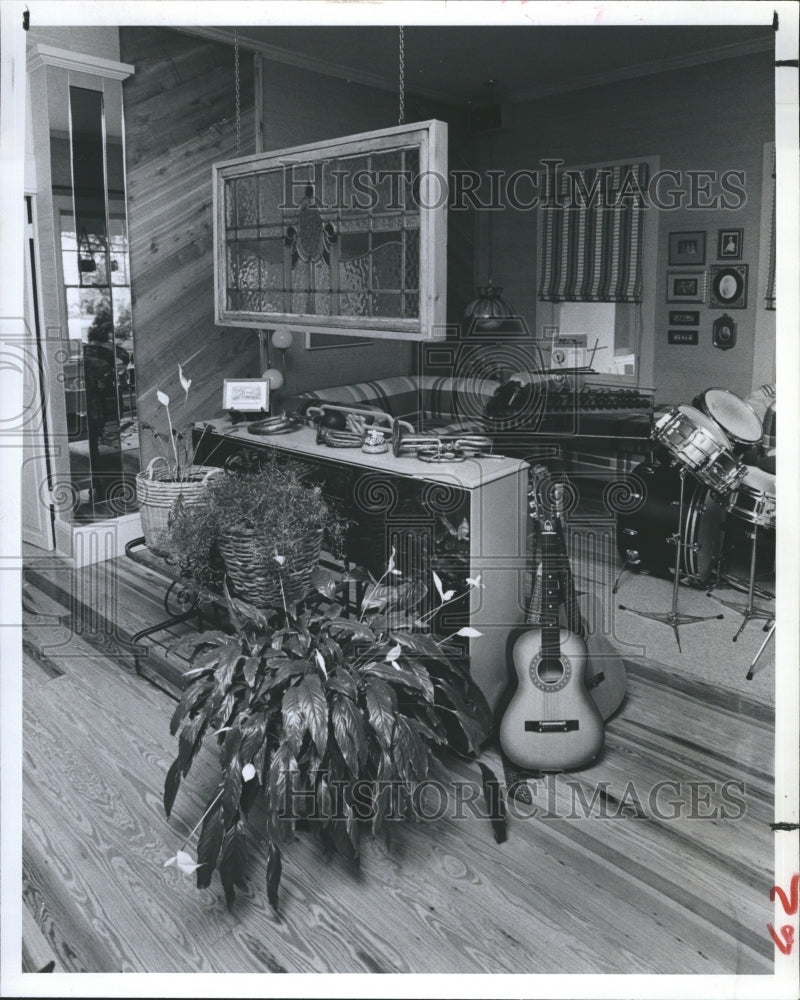 1979 Tony Marsh Musical Instrument Room.  - Historic Images