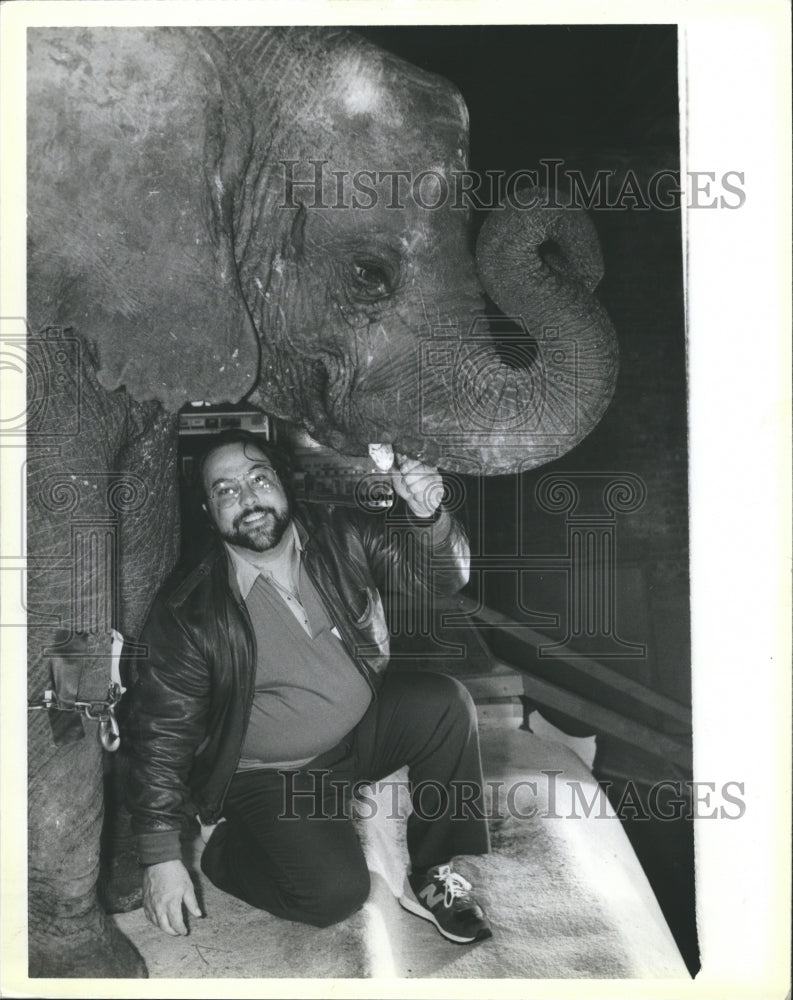 1986 Bill Hoffman Elephant Lulu  - Historic Images