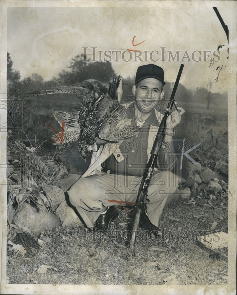 1956 Richard Streng Shows Off Trophy Pheasant  - Historic Images