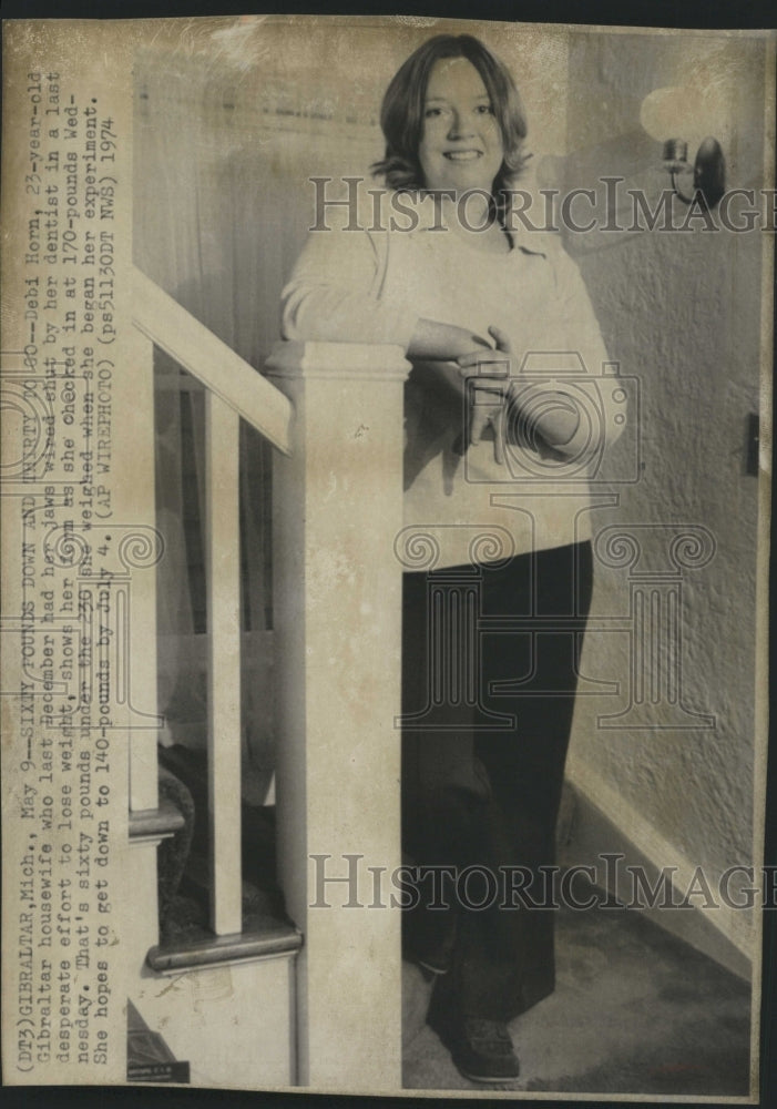 1974 Debi Horn Had Jaws Wired Shut to Lose Weight & File for Divorce - Historic Images