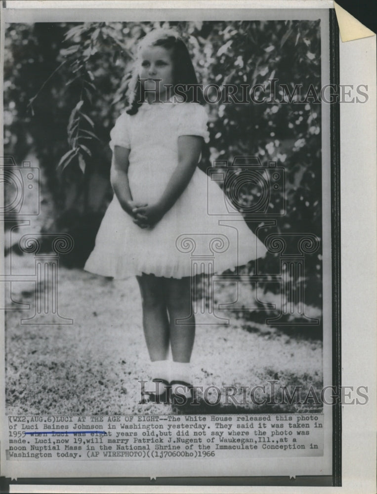 1966 Luci Baines Johnson at the age of eight  - Historic Images