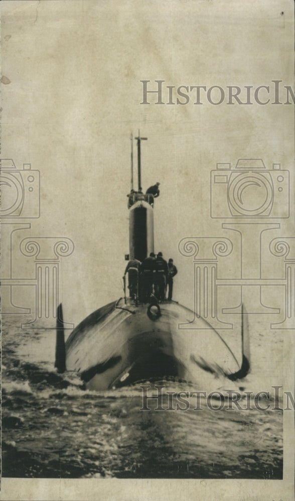 1955 Navy's Experimental Submarine Albacore Fastest World - Historic Images